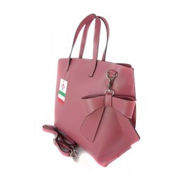 Włoska torba A4 Shopper Bag Vera Pelle Fuksja - SB689FX